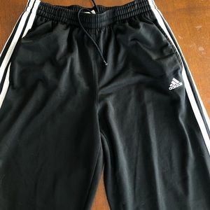 Wide leg adidas track pants